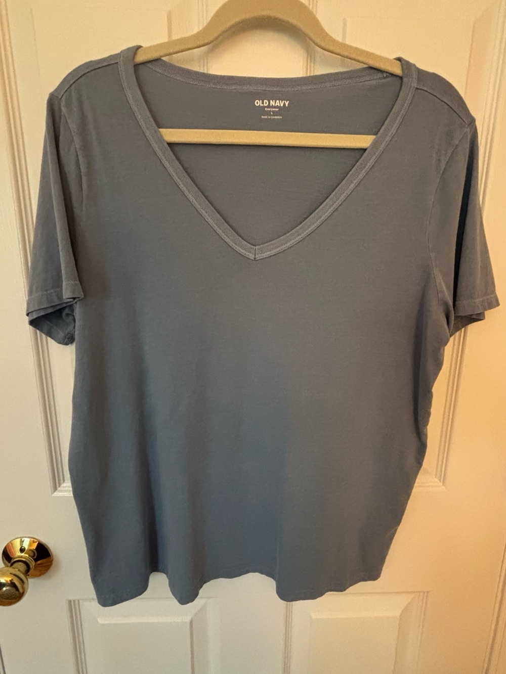 Old Navy Women’s V-Neck Tee — Slate Blue